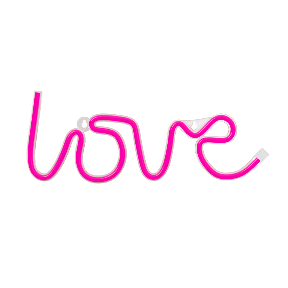 Neon LED Light LOVE rosa Bat + USB FLNE05 Forever Light