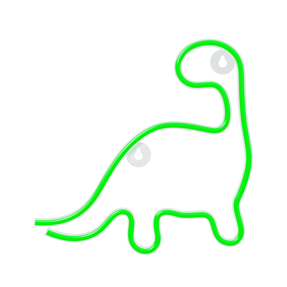 Neon LED Light DINOSAUR grön NNE01 Neolia