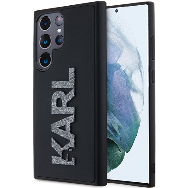 Karl Lagerfeld fodral för Samsung Galaxy S24 Ultra KLHCS24L3DMBKCK svart HC 3D logo glitter