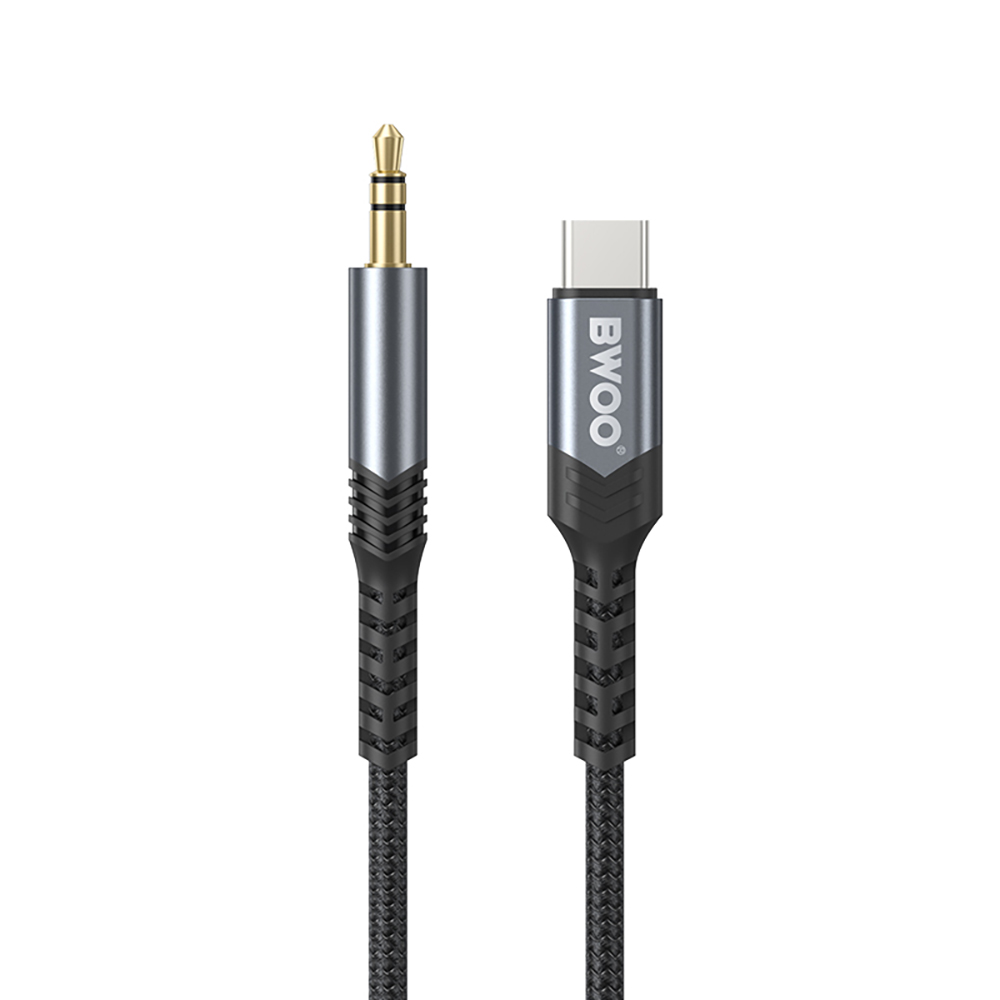 BWOO kabel AUX 3 5mm - USB-C BO-AUX066 czarny