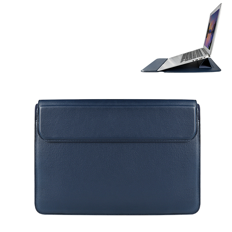 Devia laptop bag / MacBook bracket bag Ultra-Thin waterproof PU leather blå