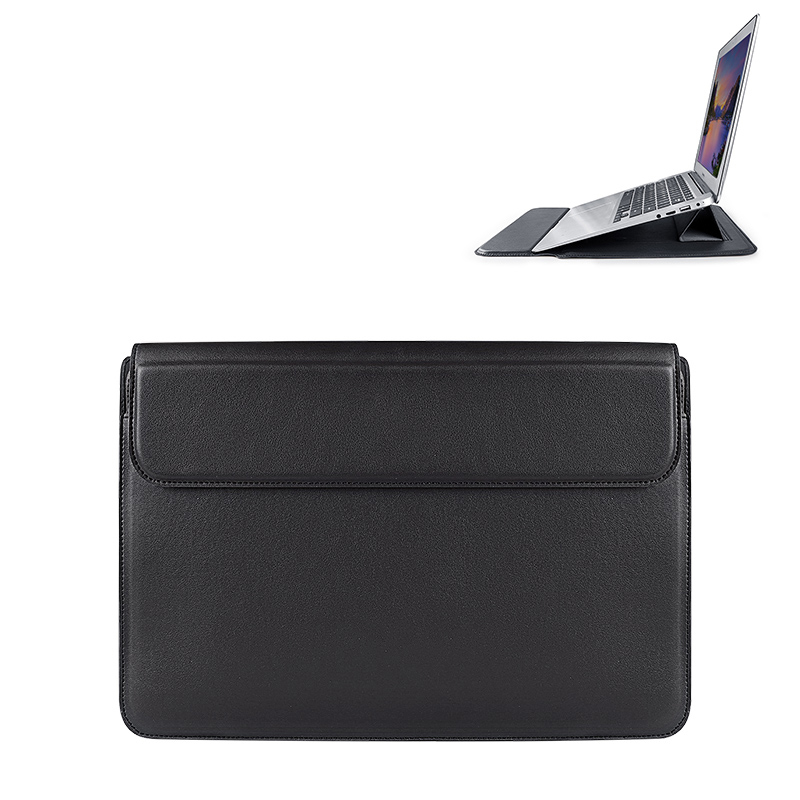Devia laptop bag / MacBook bracket bag Ultra-Thin waterproof PU leather svart