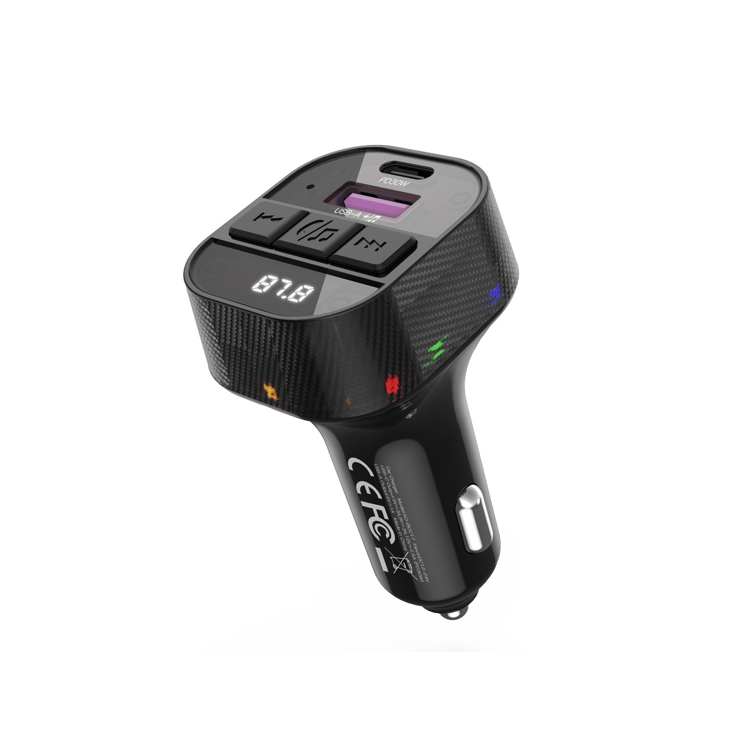 XO transmitter FM BCC17 Bluetooth MP3 car laddare 30W svart
