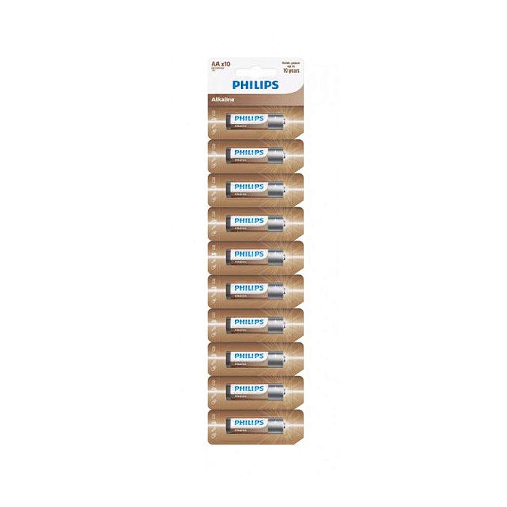 Batteri PHILIPS AA LR6 10-pack blister Alkaline