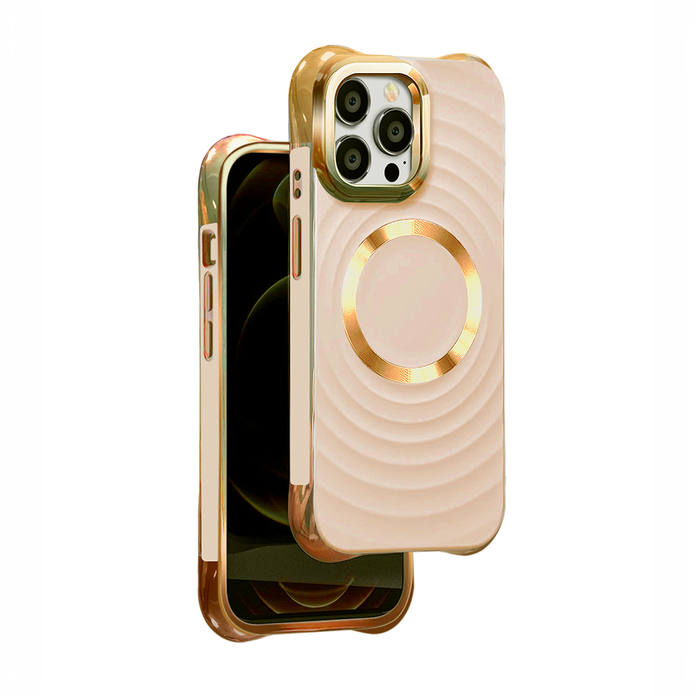 Circle Glam Mag fodral för iPhone 14 Pro rosa