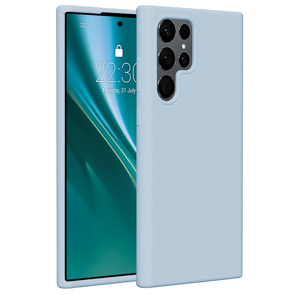 Etteri Silicone skal för Samsung Galaxy S22 Ultra ljusblå