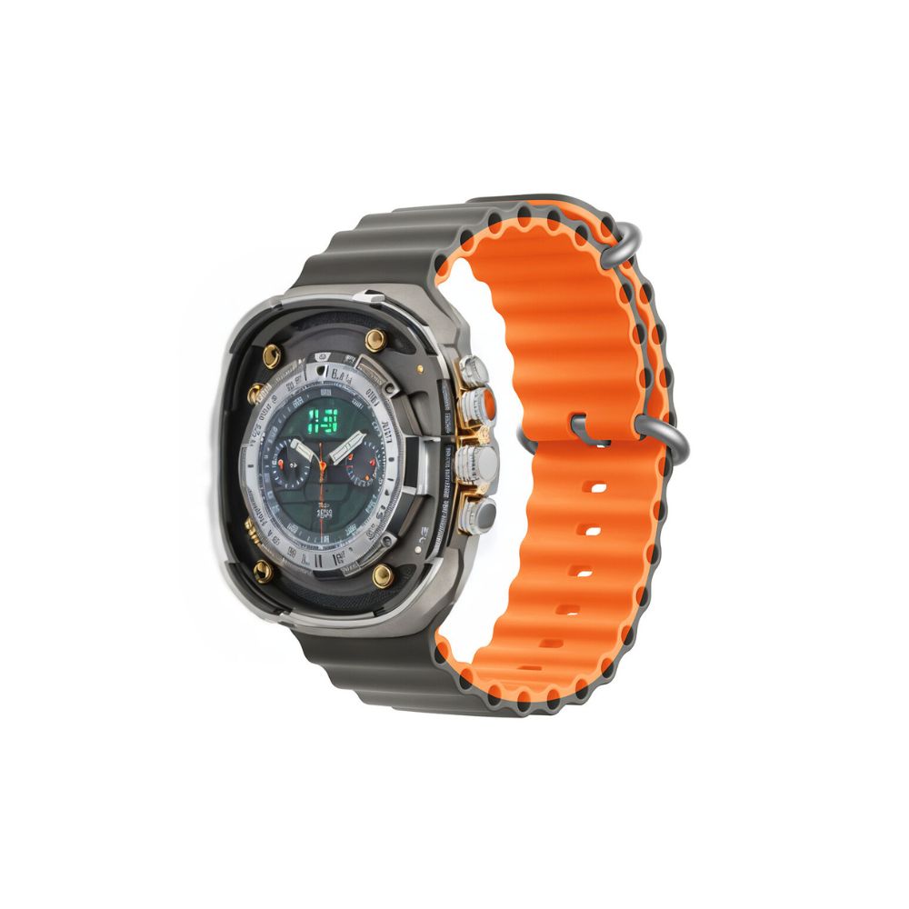Devia strap Deluxe Sport6 för Apple Watch 38mm / 40mm / 41mm / 42mm grå orange