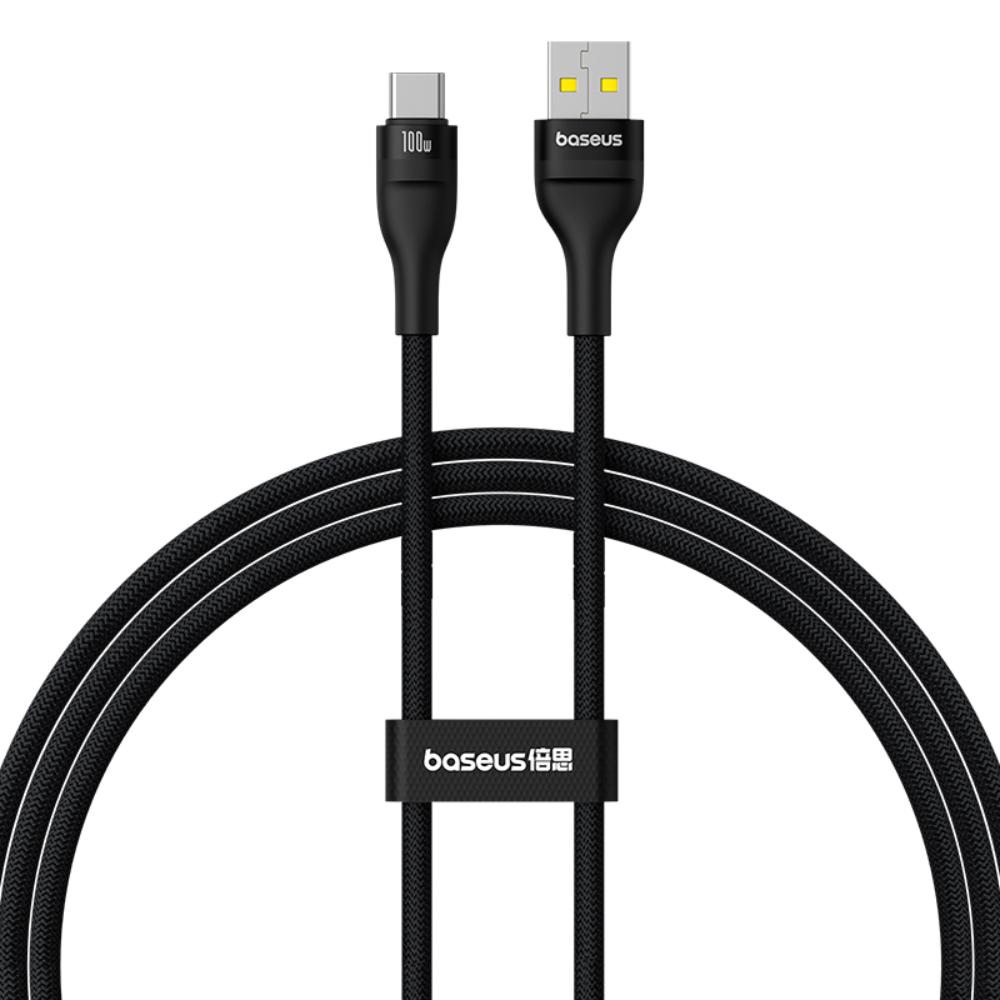 Baseus Flash 2 Charging kabel USB to USB-C 100W 1m Cluster svart