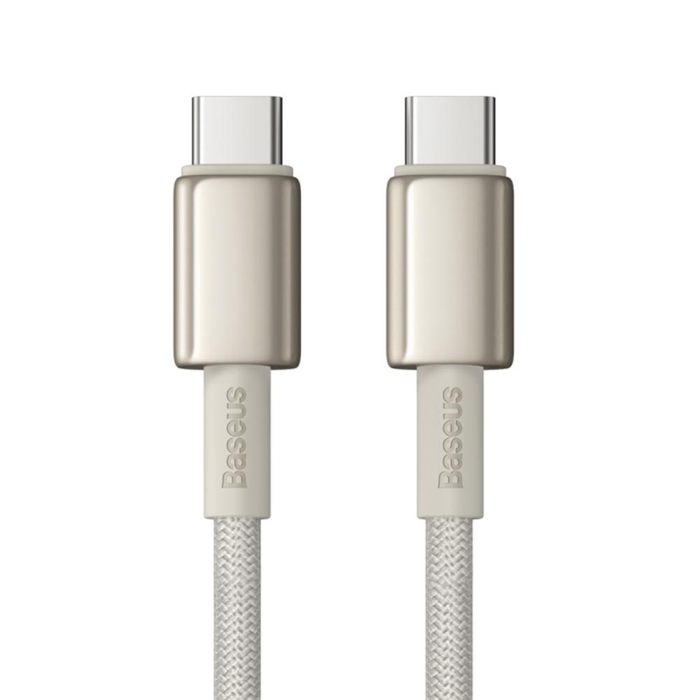 Baseus Tungsten guld Fast Charging Data kabel Type-C to Type-C 100W 1m Titanium Galaxy guld
