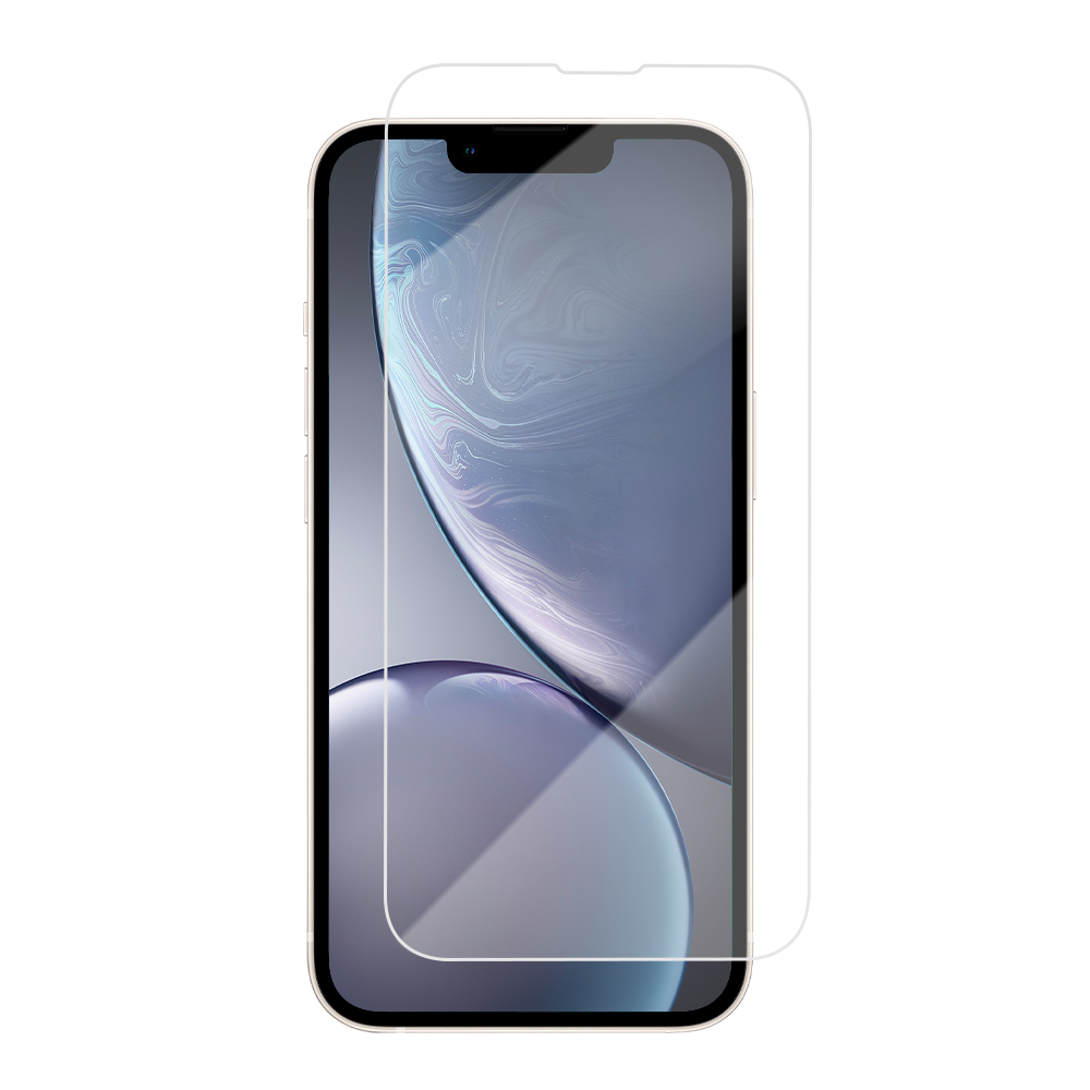 härdat glas 2,5D för iPhone 13 / 13 Pro / 14 / 16e / 17e