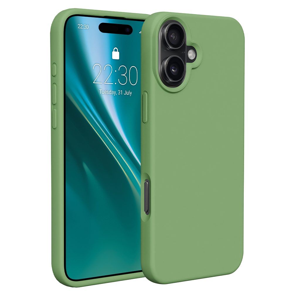 Etteri Silicone skal för iPhone 16 Plus light grön