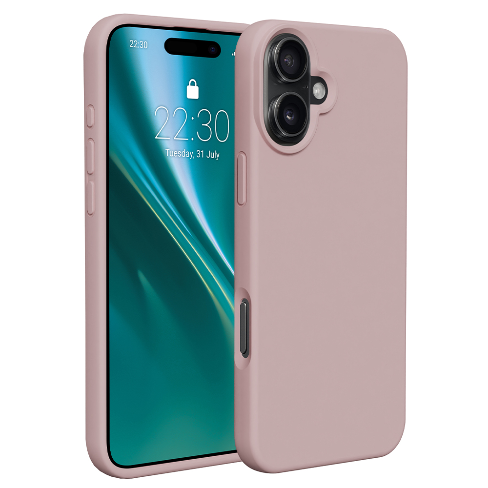 Etteri Silicone skal för iPhone 16 Plus light rosa