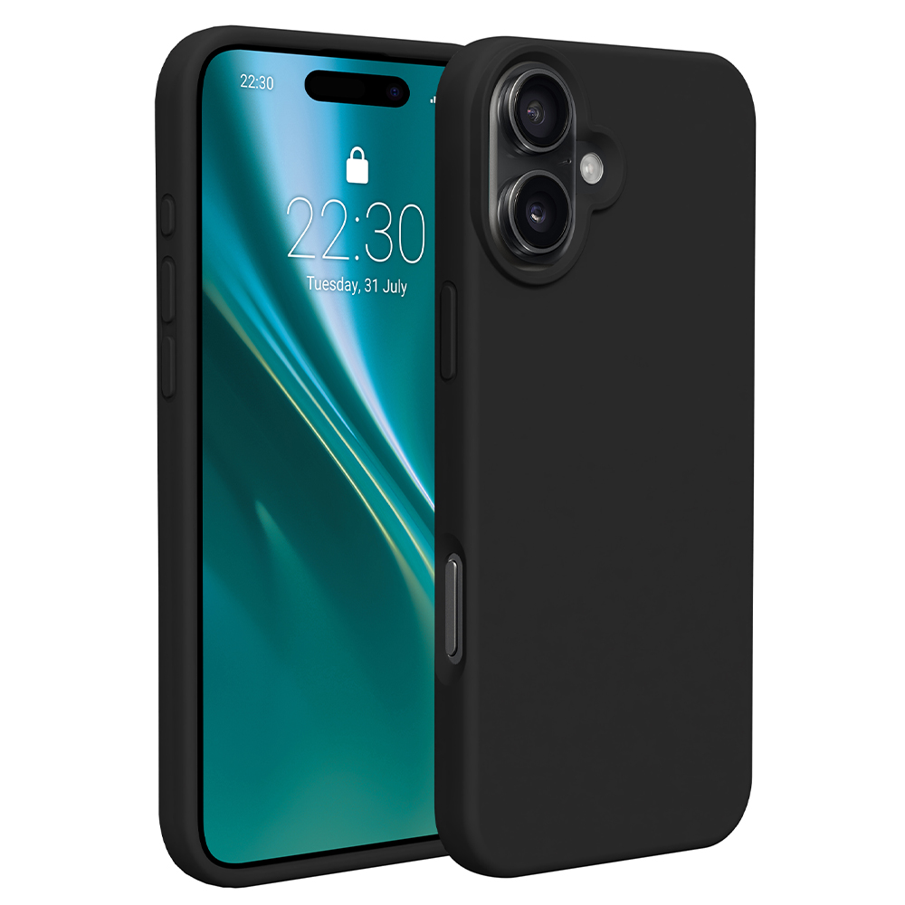 Etteri Silicone skal för iPhone 16 Plus svart