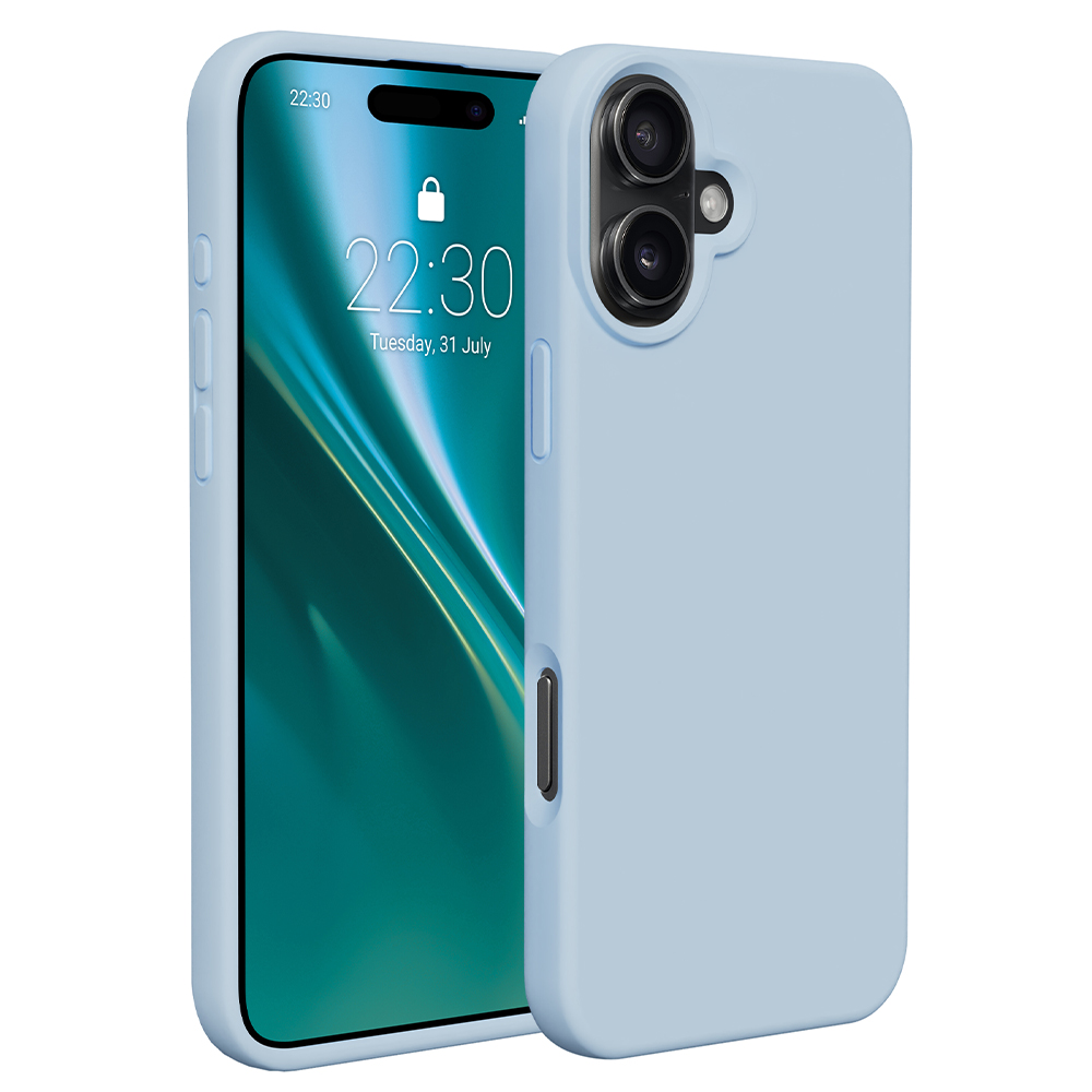 Etteri Silicone skal för iPhone 16 Plus ljusblå