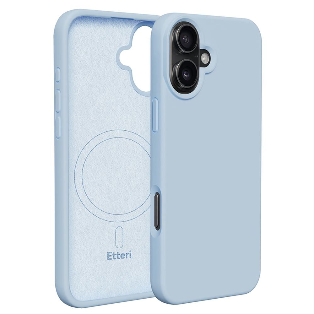 Etteri Silicone Mag skal för iPhone 16 ljusblå
