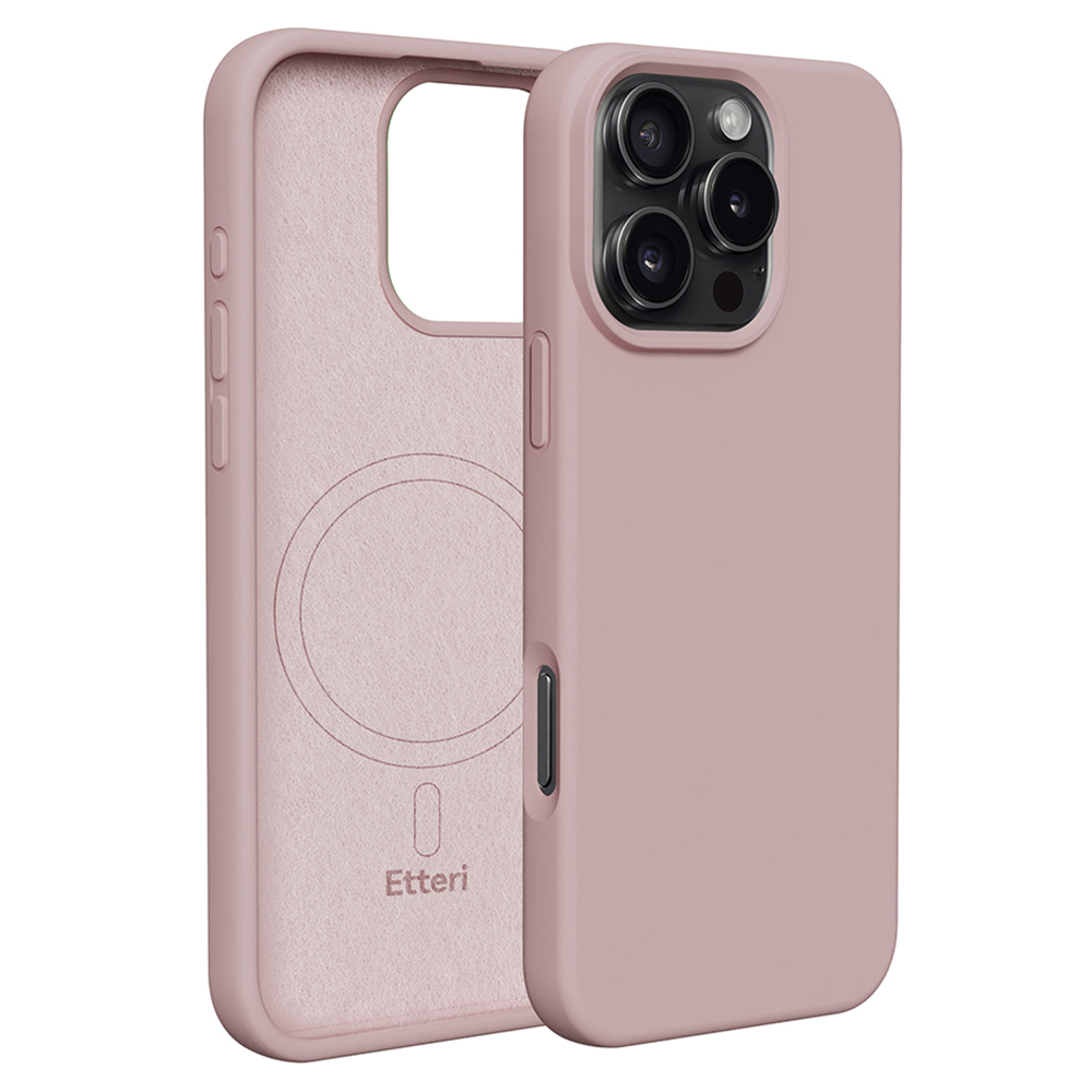 Etteri Silicone Mag skal för iPhone 16 Pro light rosa