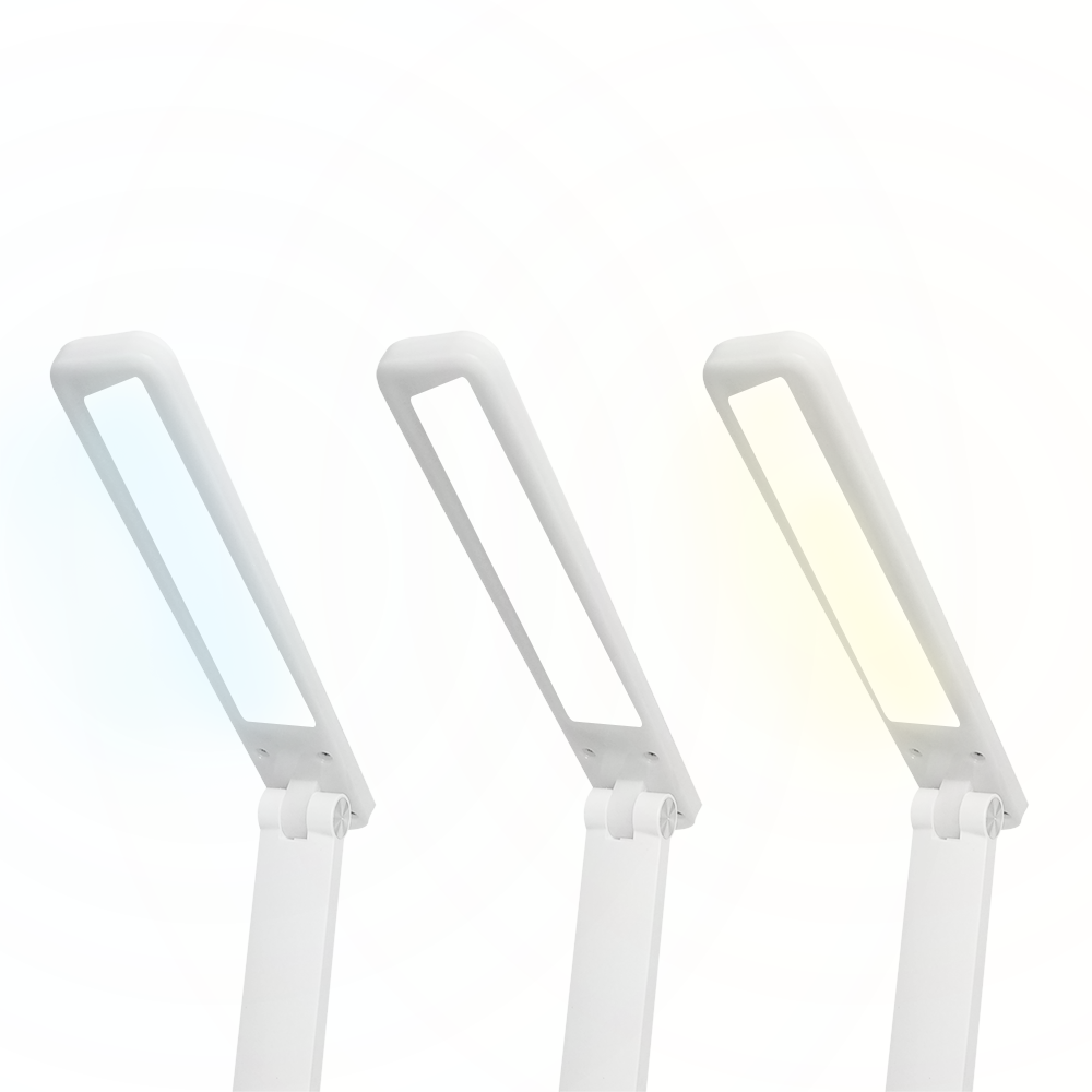 LED desk Lamp 3W, 3000 / 4500 / 6000K, adjustable, 1200mAh, vit, LTC