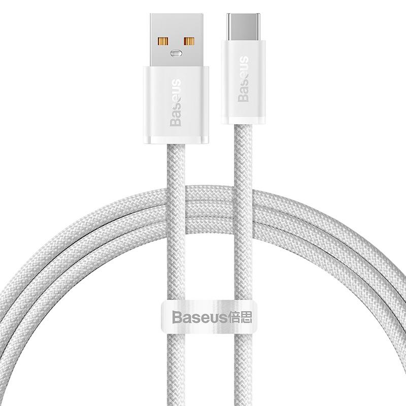 Baseus kabel Dynamic USB - USB-C 1,0m vit 100W
