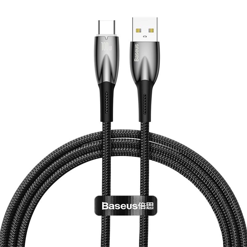 Baseus kabel Glimmer USB - USB-C 1,0m svart 100W