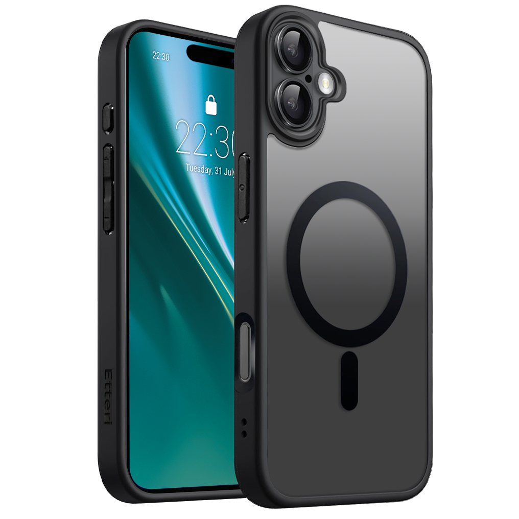 Etteri Matt Mag skal för iPhone 16 Plus svart