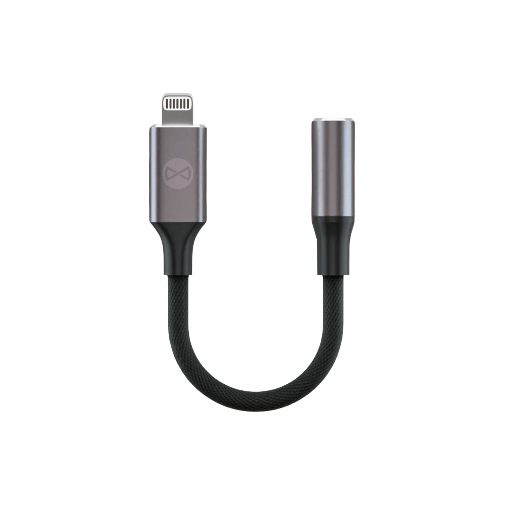 Forever adapter audio AJL-01 jack 3,5 mm - Lightning svart