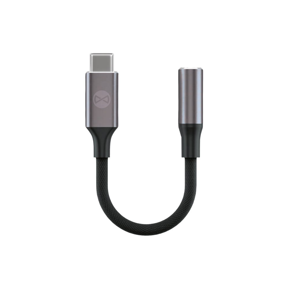 Forever adapter audio AJC-01 jack 3,5 mm - USB-C svart