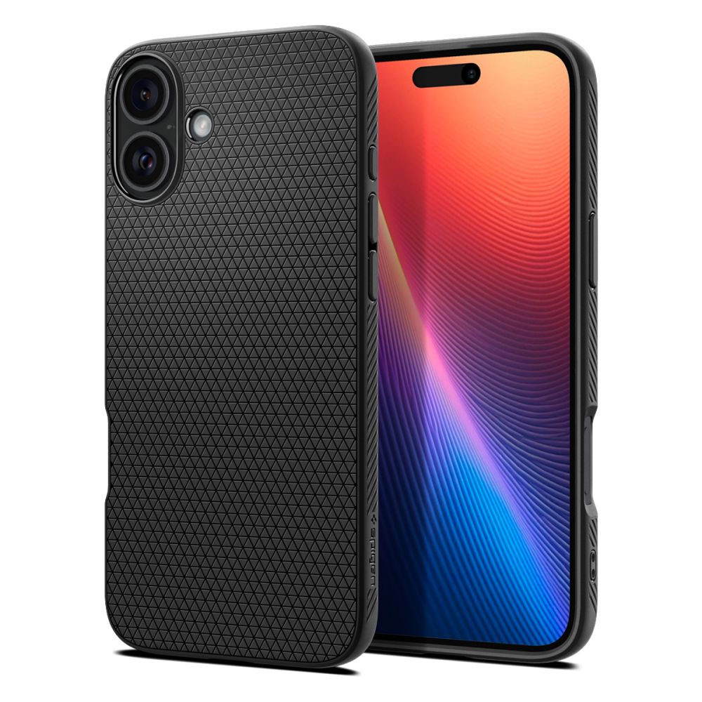 Spigen Liquid Air fodral för iPhone 16 matte svart