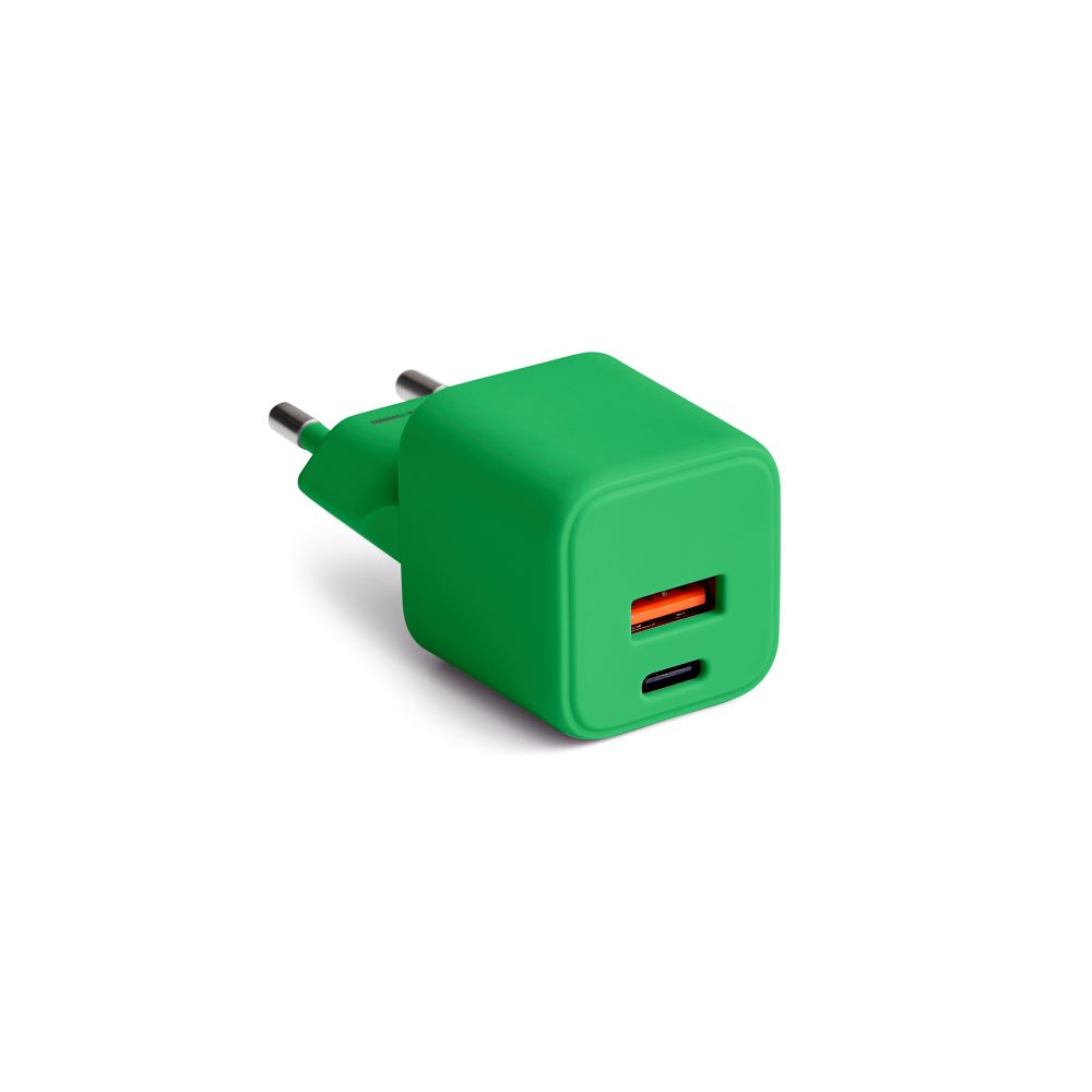 COLORUM wall laddare USB-A + USB-C PD 30W CLS30-AC-04 xGreen