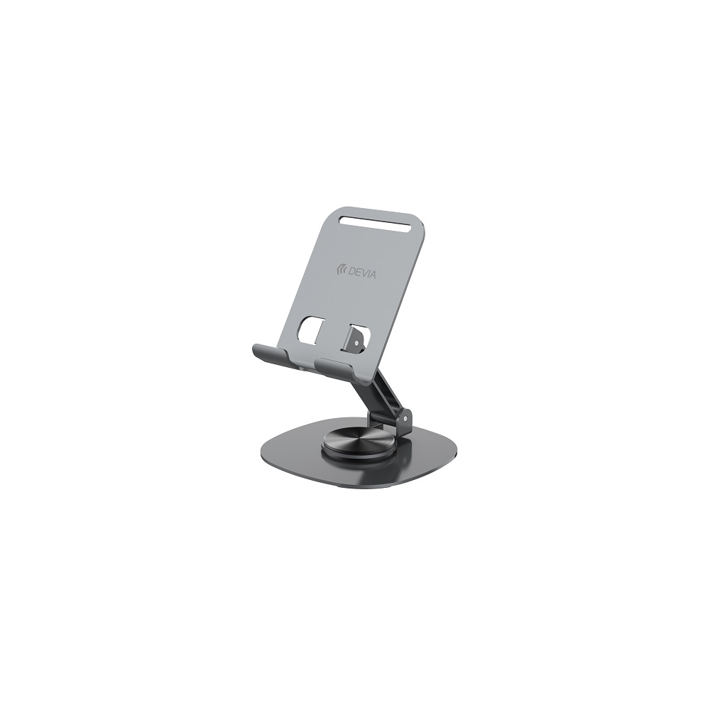 Devia folding hållare ställ EL243 för phone tablet rotating 360 grå metal