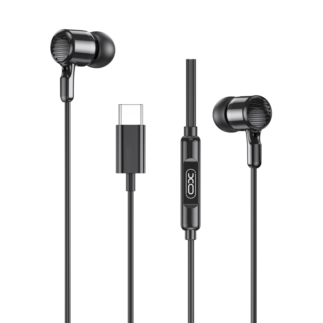 XO wired hörlurar EP81 USB-C svart