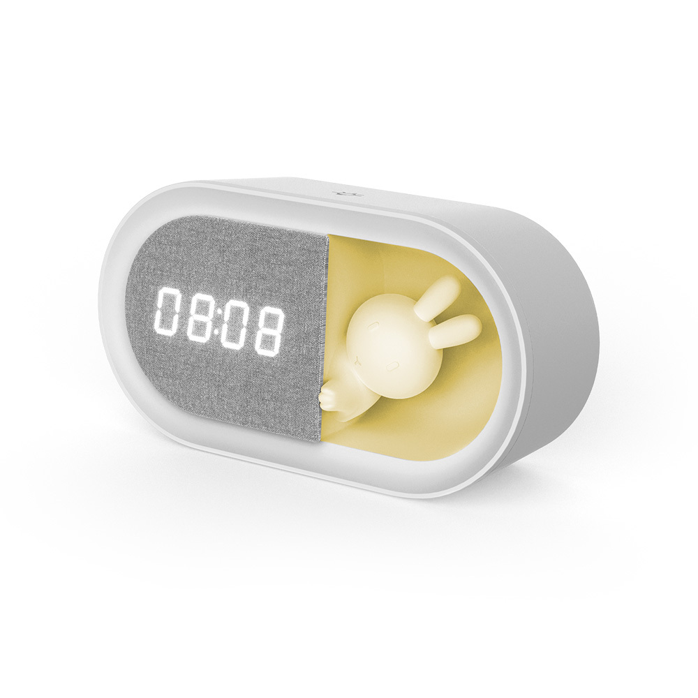 Alarm clock with LED Bunny night light PURE FNL-05 INGRID vit long Forever Light
