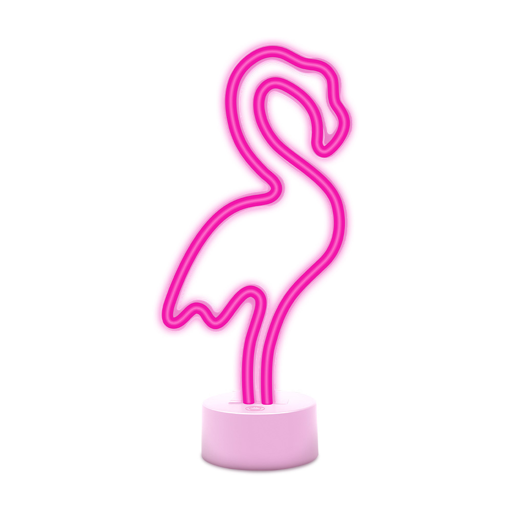 Neon LED on ställ FLAMINGO rosa USB-C FSC-11 Forever Light