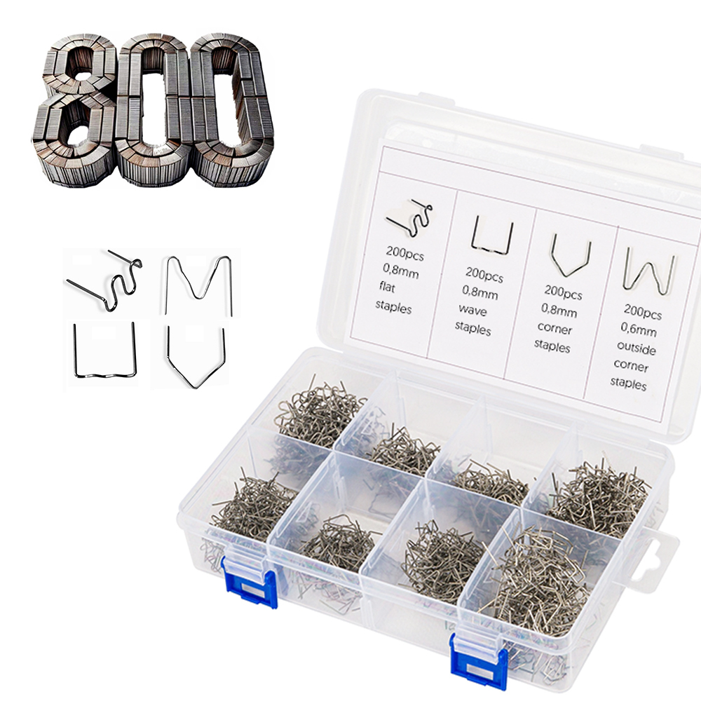 Set of staples för plastic welder