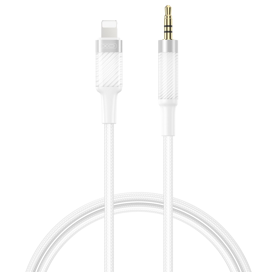 XO kabel audio NB-R279A Lightning - jack 3,5mm 1,0m vit