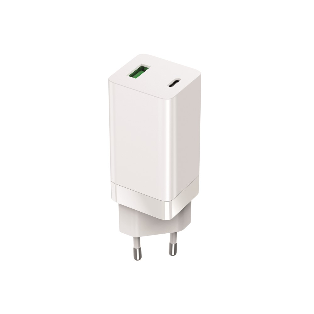 Setty GAN wall laddare PD+QC USB + USB-C 65W LSI-02 vit JO