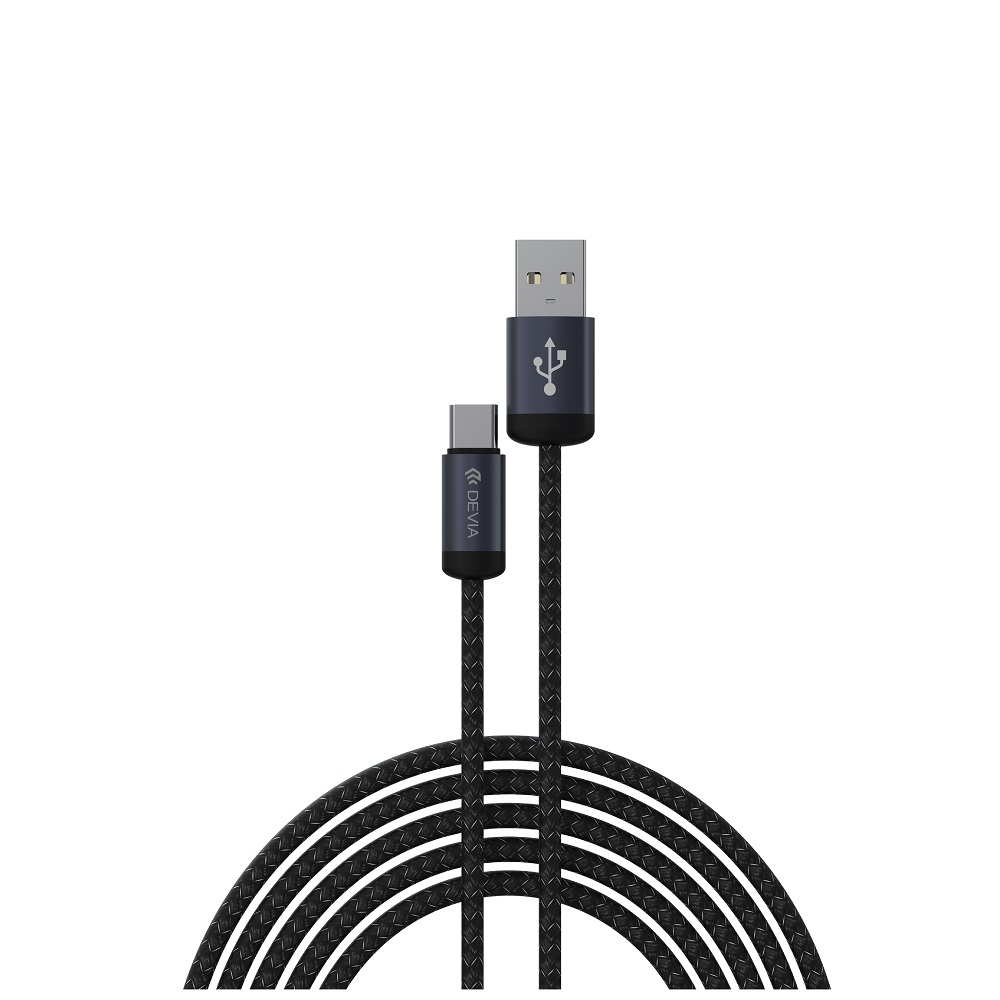 Devia kabel Gracious EC649 USB - USB-C 1,0 m 2A svart