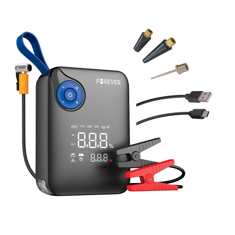 Forever jump starter 4in1 JS-400 26,64Wh svart-blå