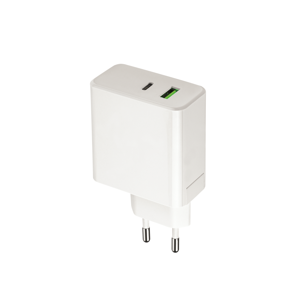 Setty wall laddare PD+QC USB + USB-C 45W LSI-01white JO