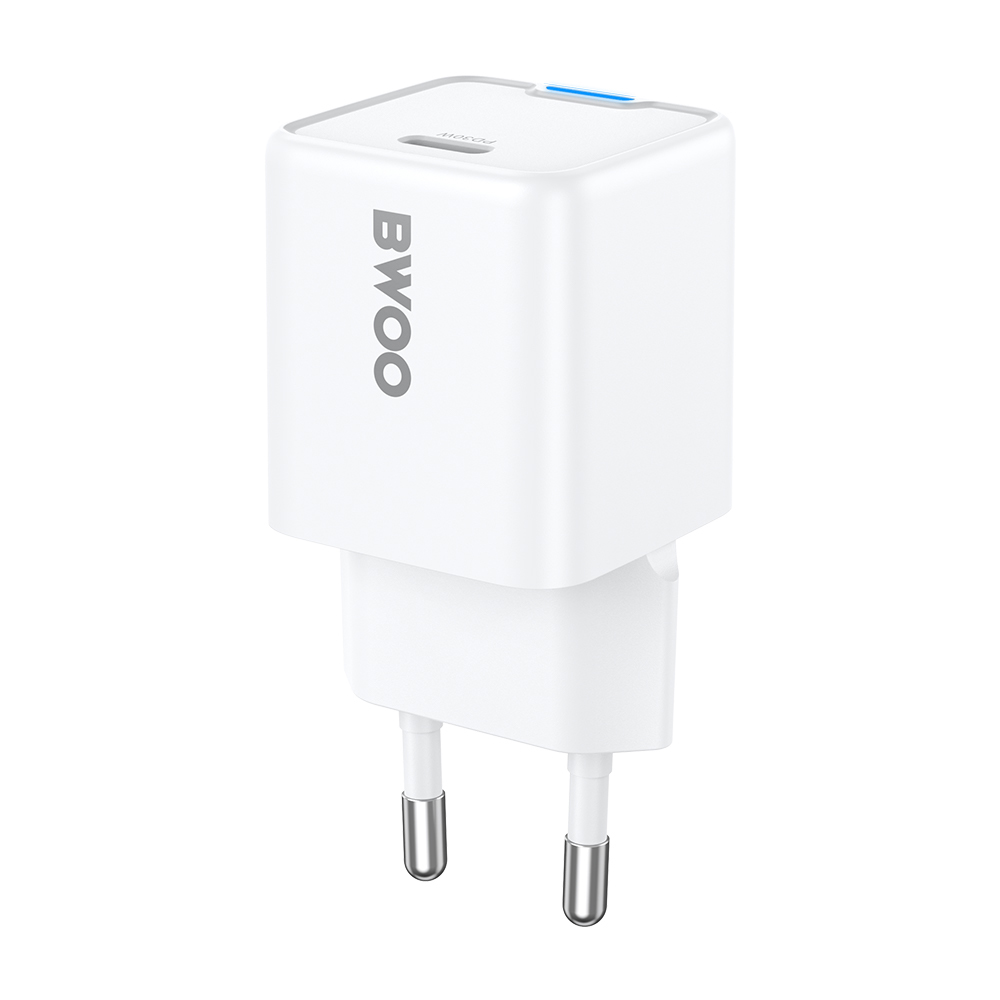 BWOO GaN PD wall laddare 30W 1x USB-C port 1A vit