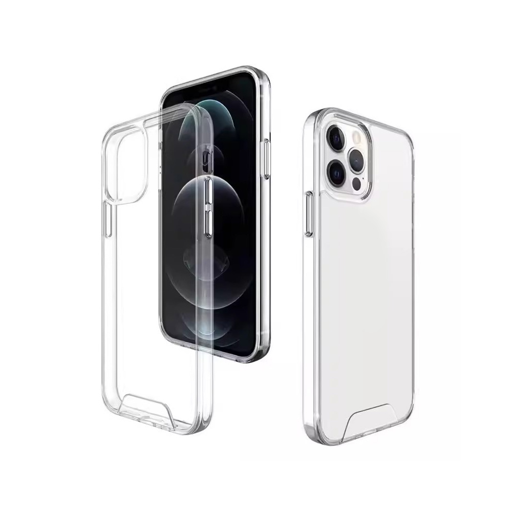 Hybrid Crystal fodral för iPhone 16 Pro Max transparent big hole