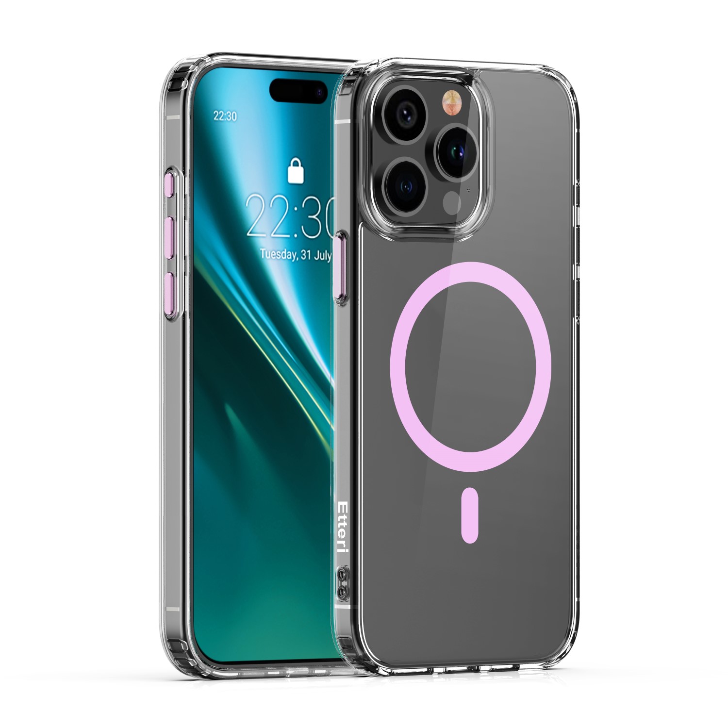 Etteri Color Mag skal för iPhone 15 Pro rosa