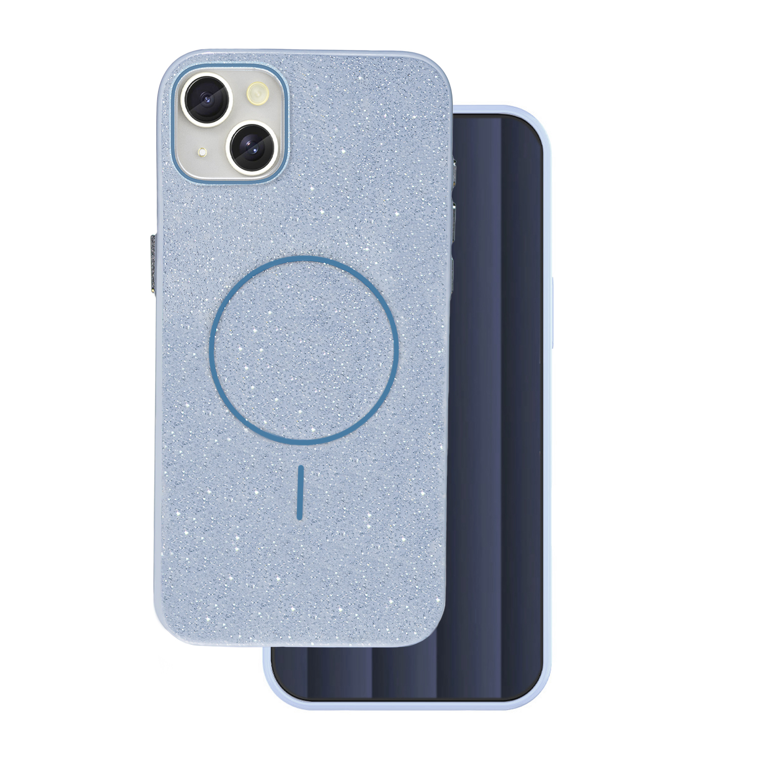 Glitter Thin Mag skal för iPhone 17 Air blå