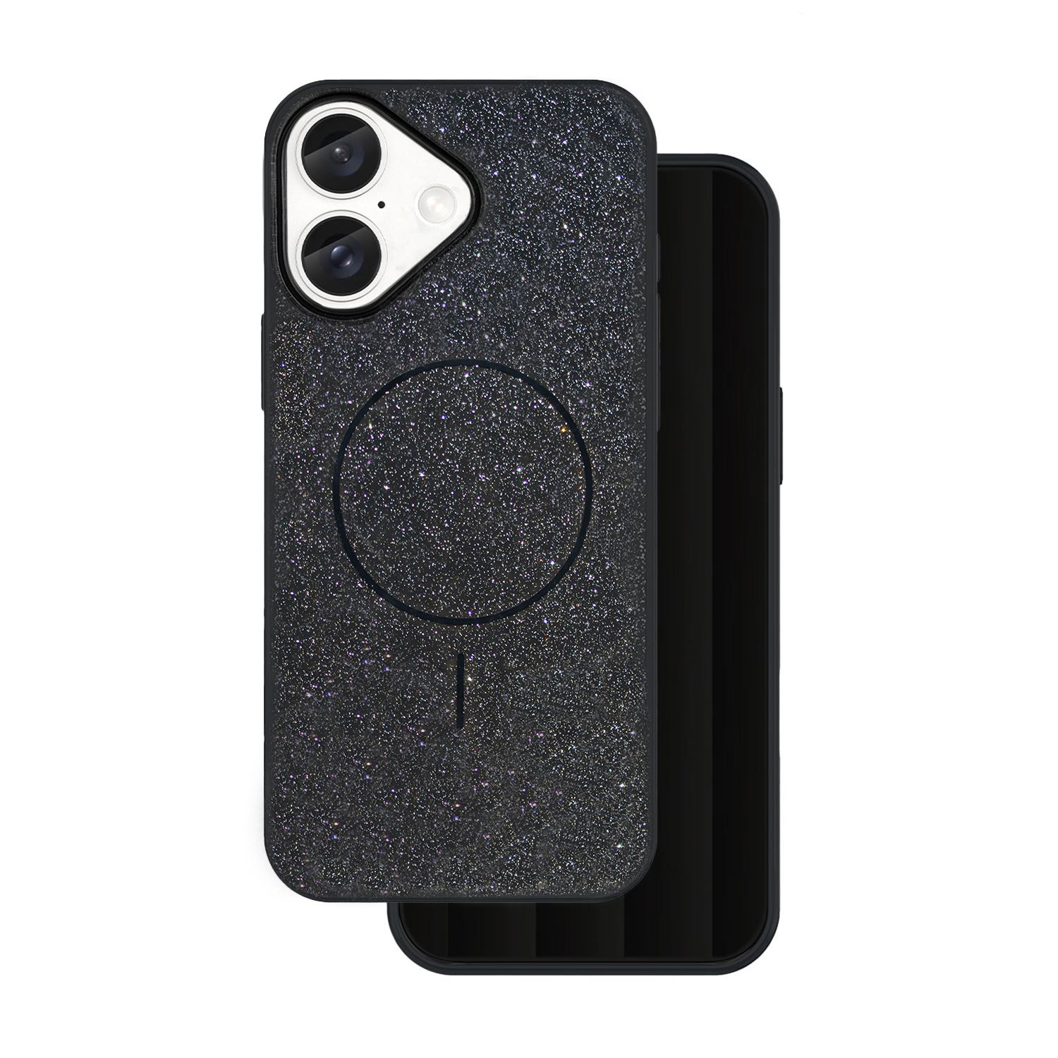 Glitter Thin Mag skal för iPhone 16e / 17e svart