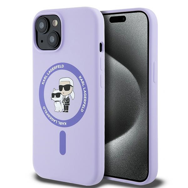 Karl Lagerfeld HC MagSafe Silicone KC Body Ring fodral för iPhone 15 lila