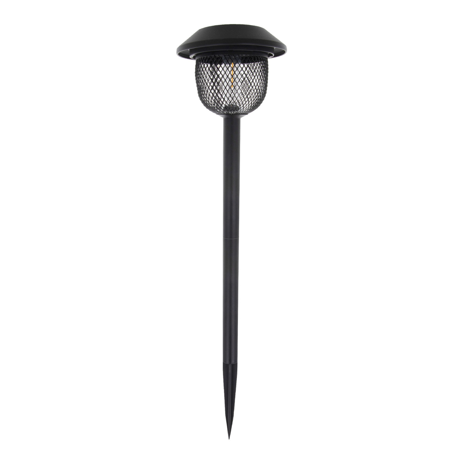 Forever Light Solar LED Lamp Steel Post SUNARI FLS-30 svart