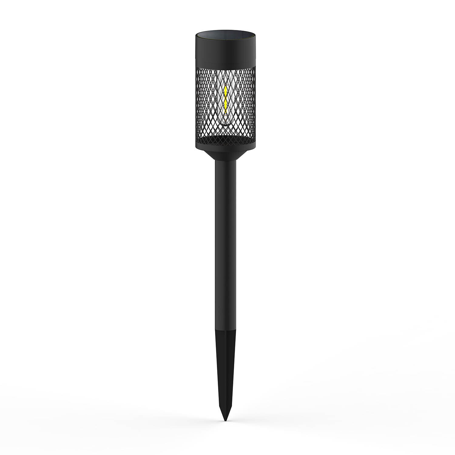 Forever Light Solar LED Lamp Steel Post SUNARI FLS-15 svart