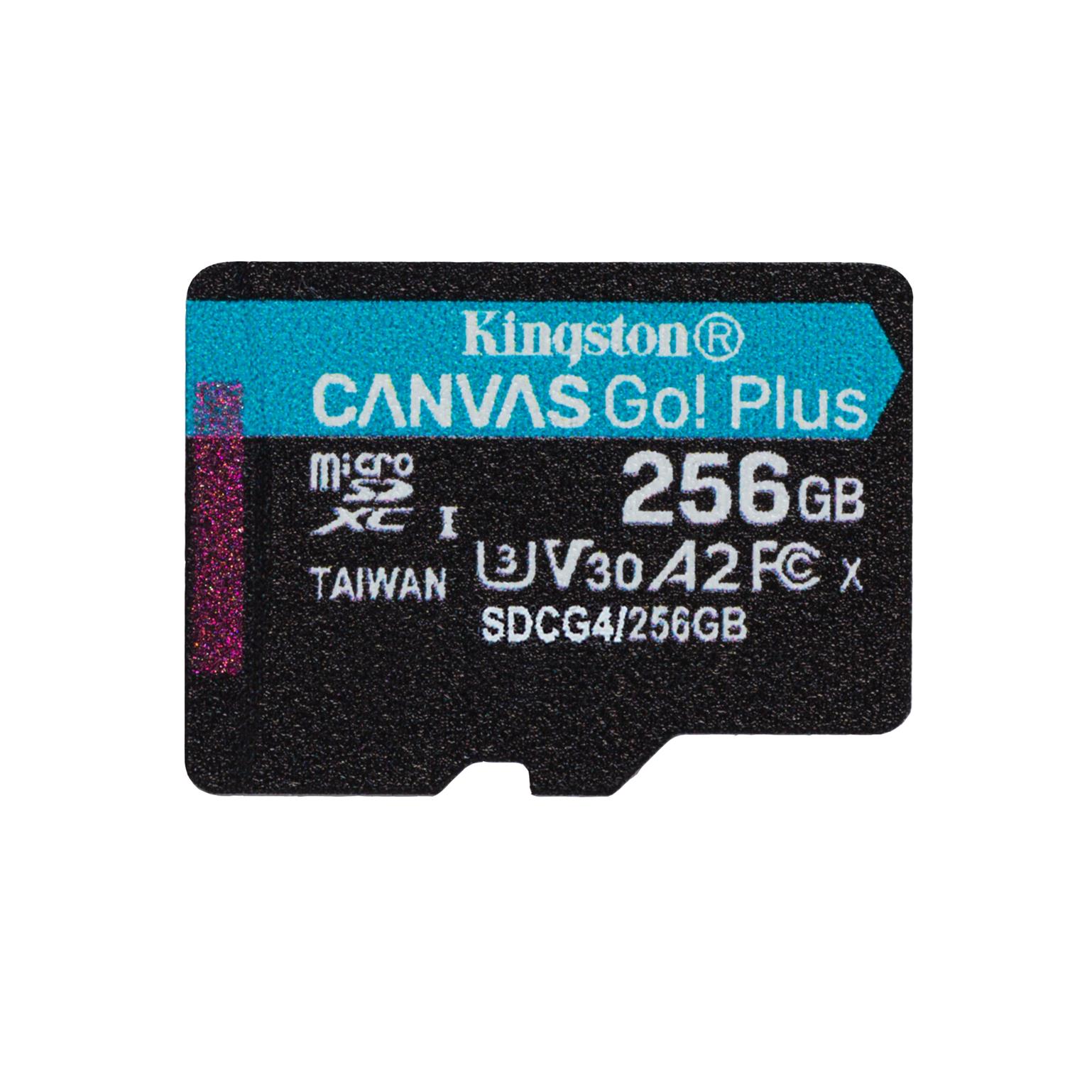 Kingston memory card 256GB microSDXC Canvas Go Plus Gen4 200MB / s A2 U3 V30