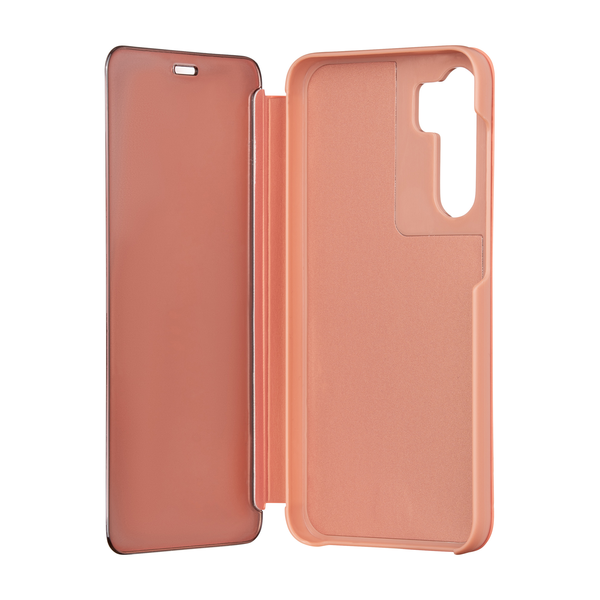 Fold Mirror View fodral för Samsung Galaxy A14 4G / A14 5G rosa