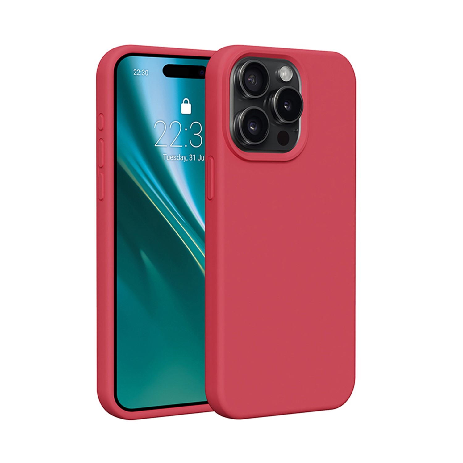 Etteri Silicone skal för iPhone 15 Pro raspberry