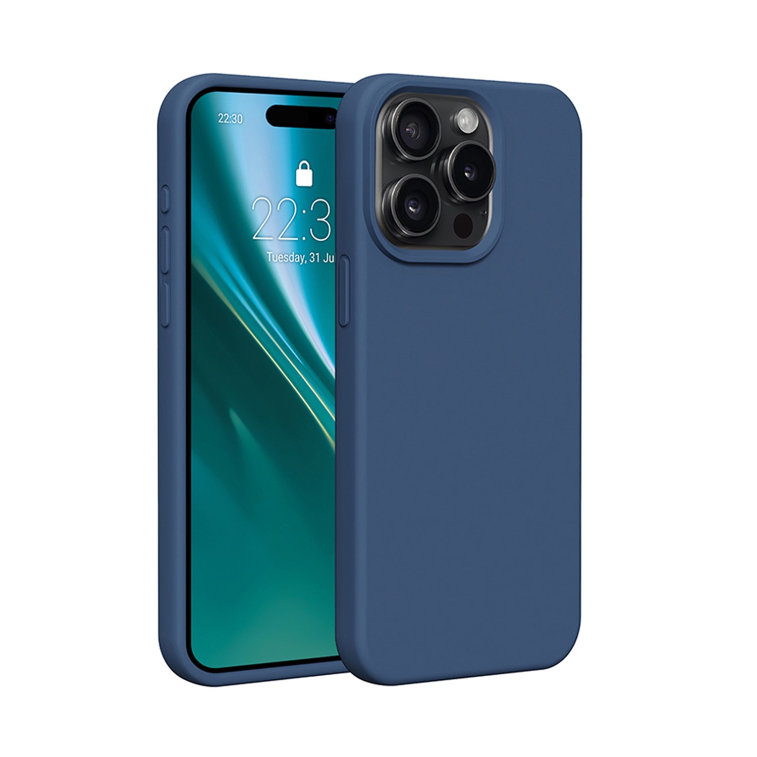 Etteri Silicone skal för iPhone 15 Pro Max mörkblå
